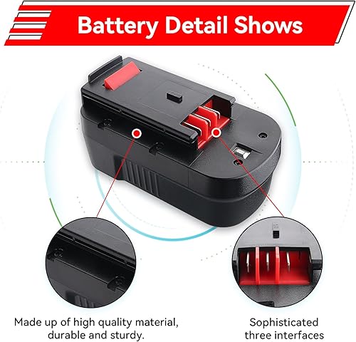 Miniatura 4 de Paquete de 2 baterías de repuesto HPB18 de 4.0Ah 18V para Black and Decker 18V Batería HPB18-OPE compatible con herramientas inalámbricas Black and