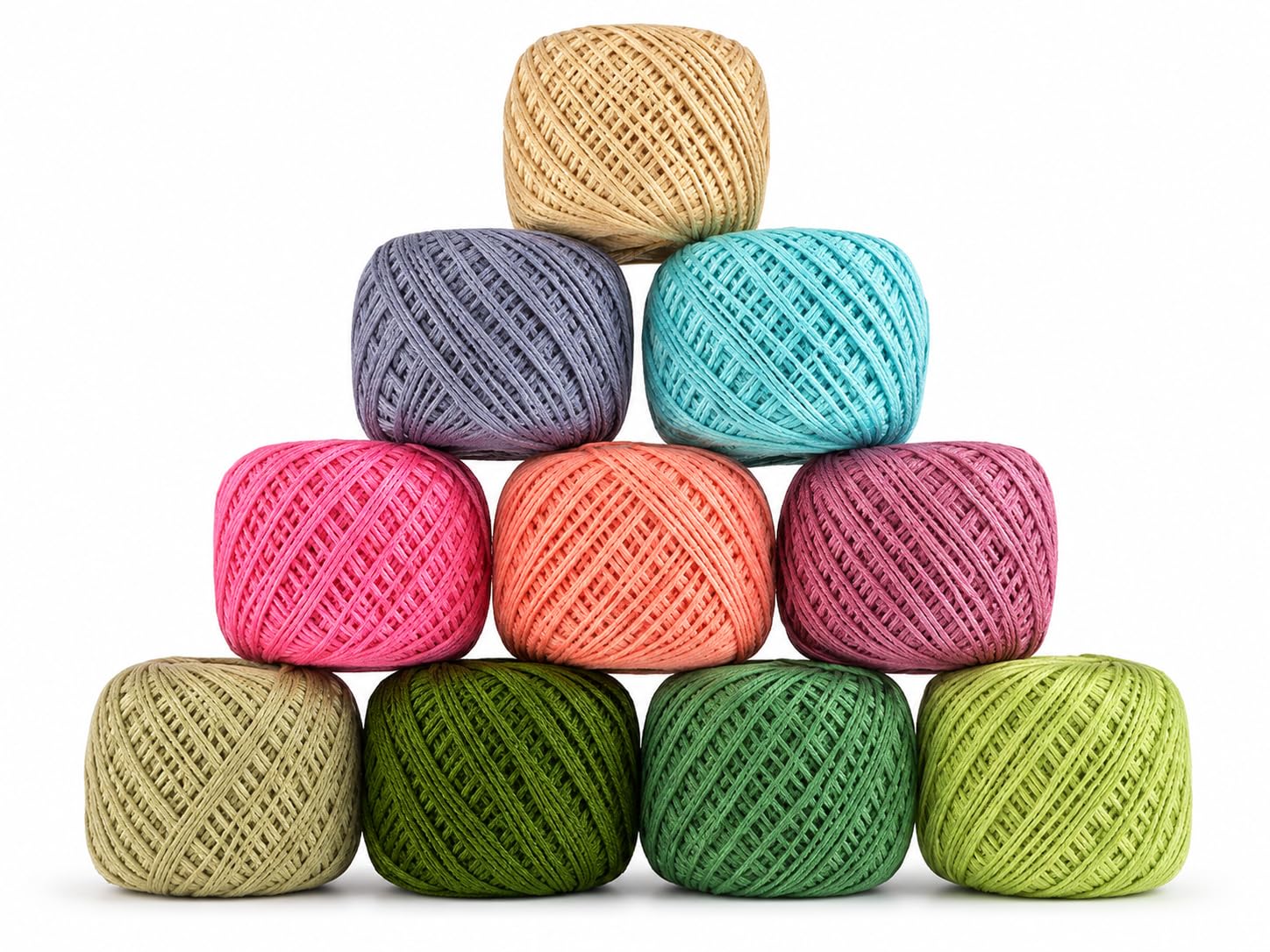 Premium Cotton Crochet Thread Set of 10 Multicolor Yarn Balls for Crochet, Knitting, EmbroideryDIY Craft, Handmade Projects (Each Color 10 Gram, 35 Meter, 1 mm)-image-22