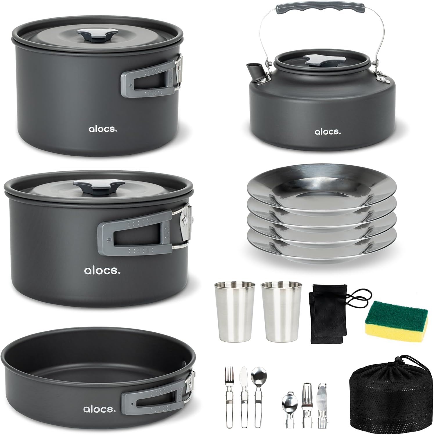 Alocs 20pcs キャンプ用調理器