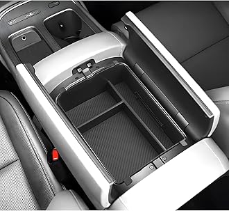 LUWU 2026 Palisade Center Console Organizer Compatible with 2026 Hyundai Palisade Accessories Armrest Console Organizer Upper Armrest Insert Tray Palisade LX3 2026 Accessories Black (Only for 7-Seat)