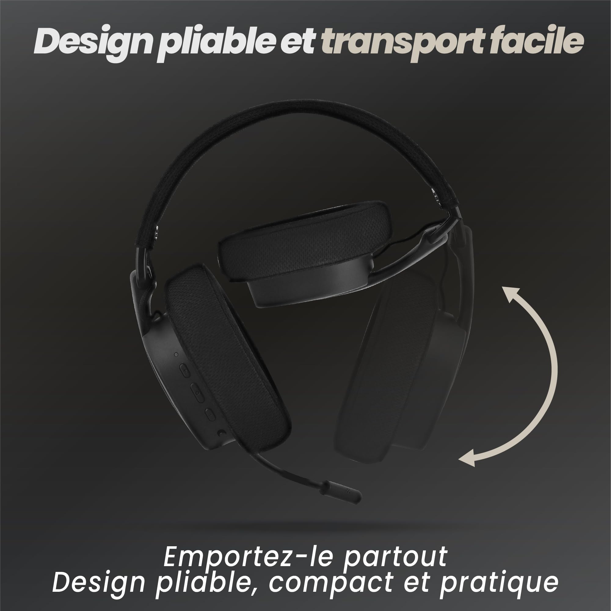 T'nB ACTIV Light - Casque Gaming Bluetooth, sans Fil et Ultra léger