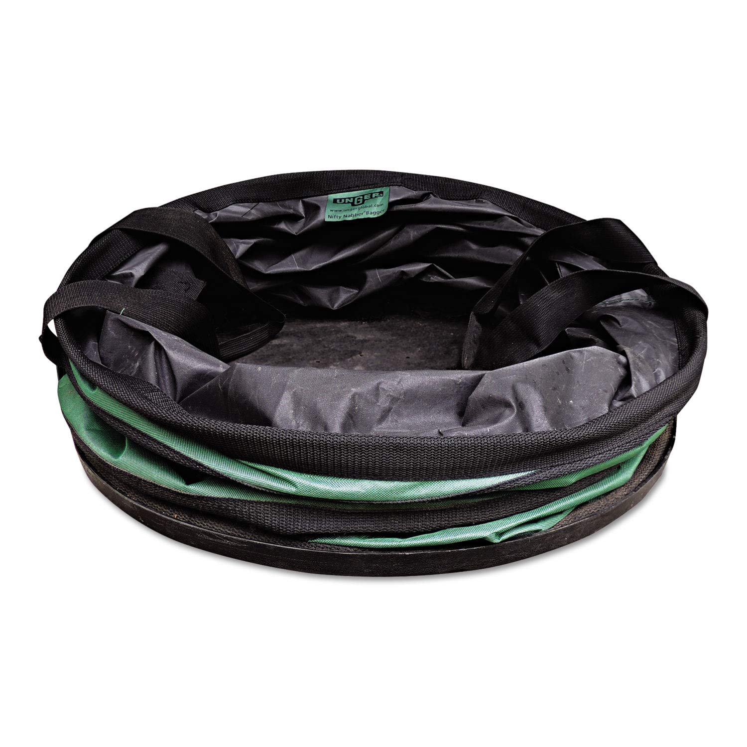 UNGER Nifty Naber Bagger (Gartenabfallsack, aufklappbare mobile Müllsammeltonne, Fassungsvermögen 180 Liter) NB 300 | 180 l, grün