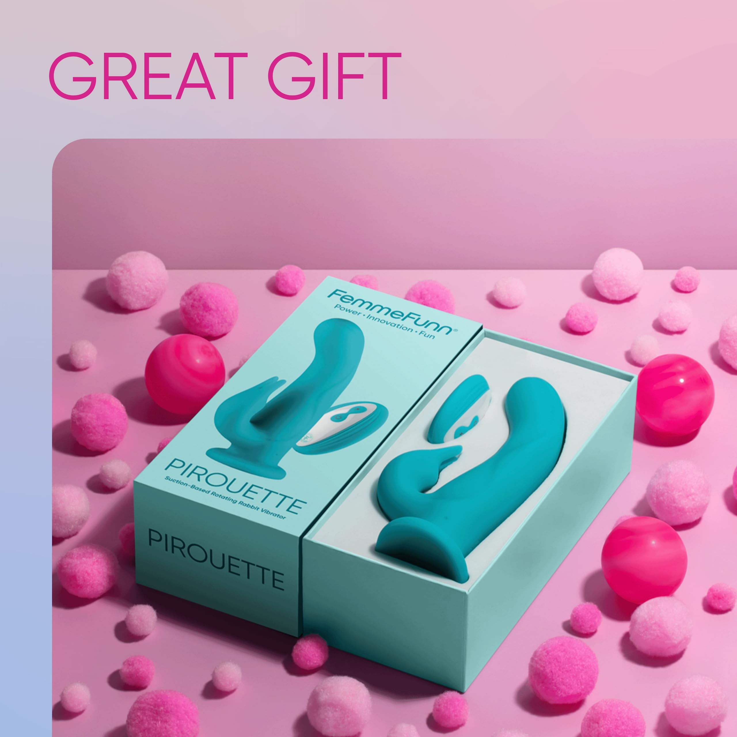 Femmefunn Pirouette Vibratori rabbit Turquoise 21 cm