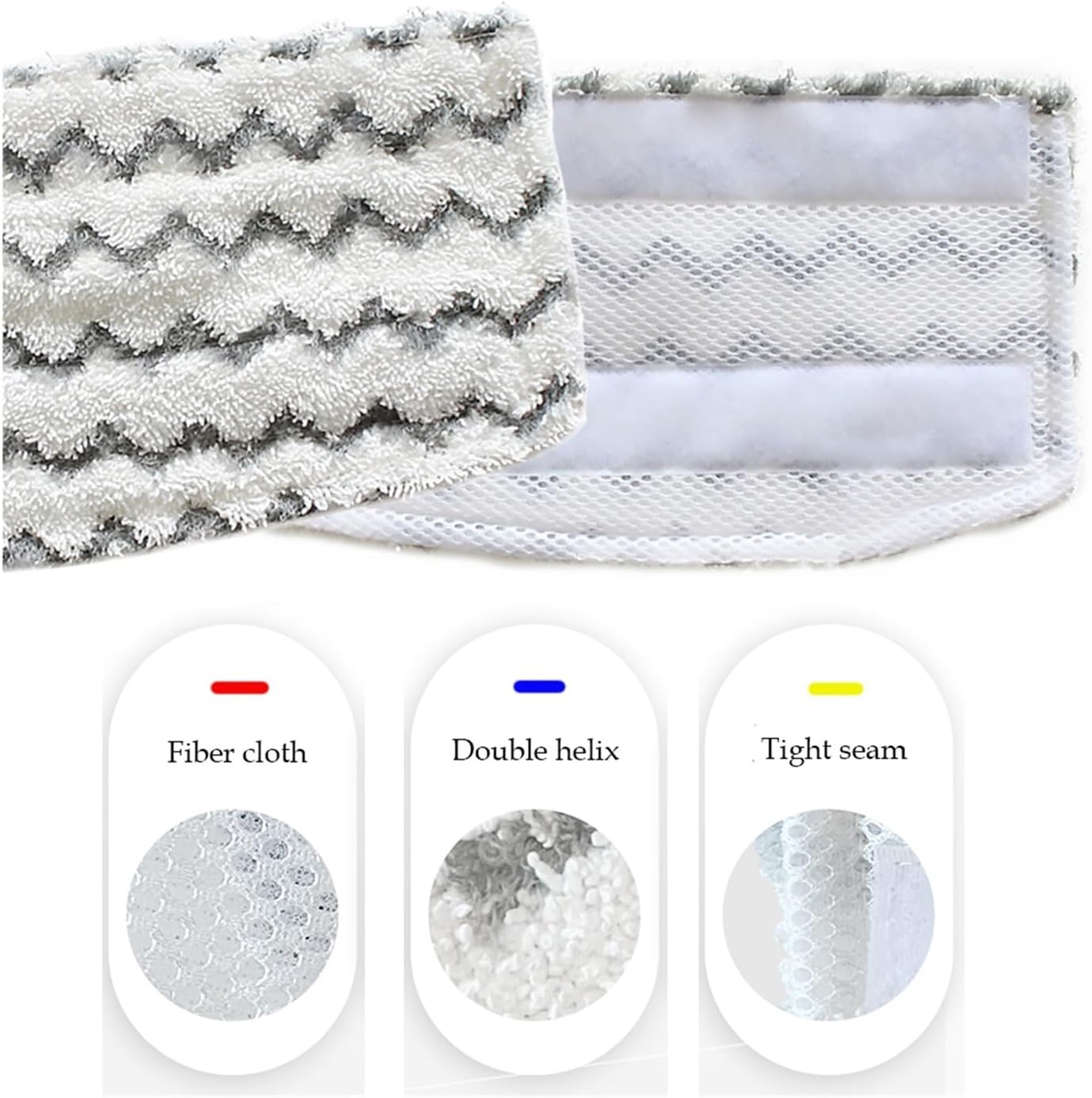 4pcs Microfiber Washabl Replacement Pads Accessory Compatible with Shark Steam Mop S1000 S1000C S1000WM S10001C S1000A Dirt Grip Pads