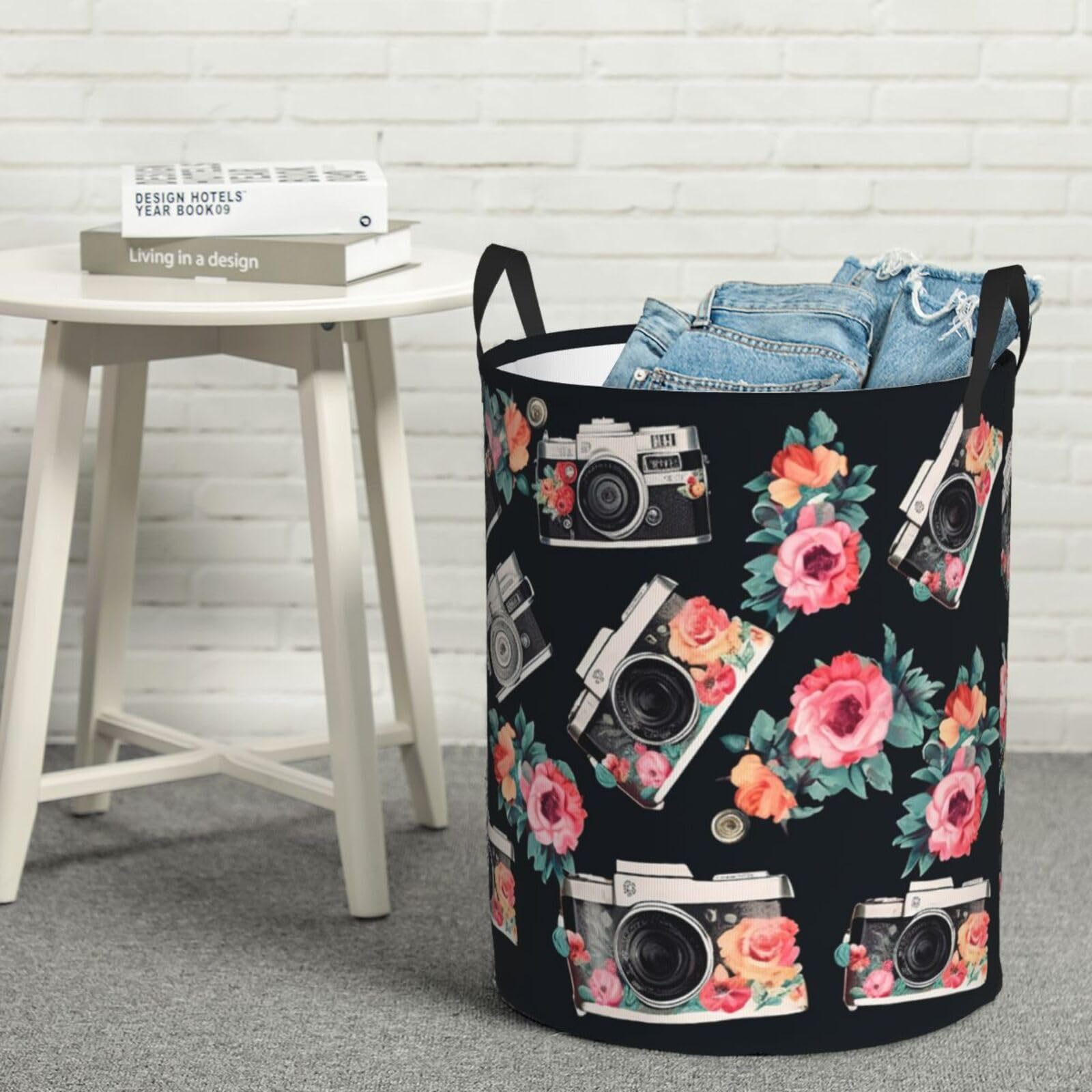 Panier à linge imperméable pliable avec poignées sac linge taille M
