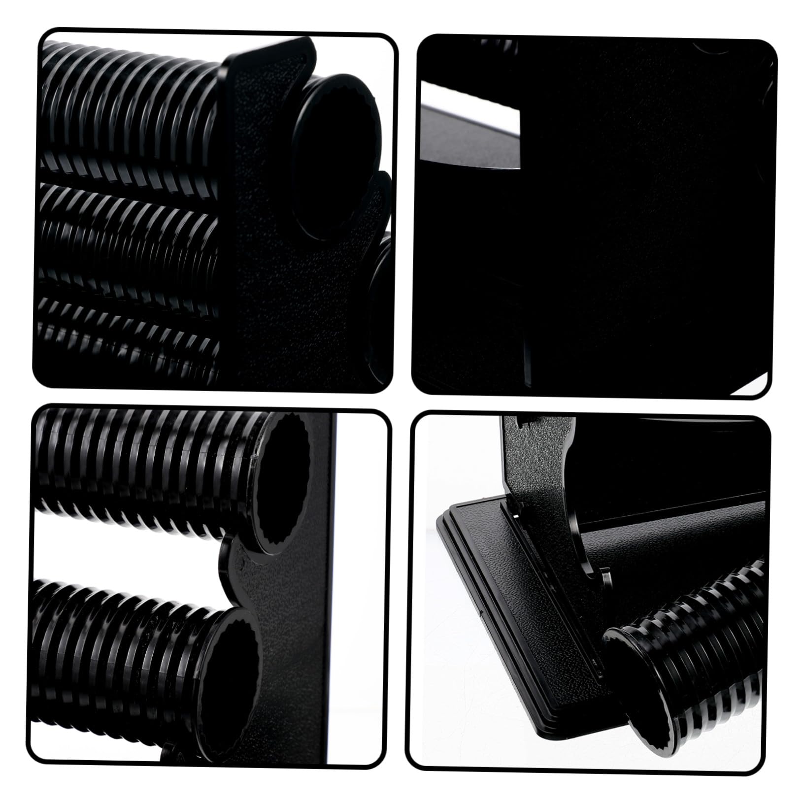 UKCOCO Expositor Desmontable para Pulseras y Relojes de 3 Capas en Pvc Negro, Soporte Multifuncional para Baño o Dormitorio