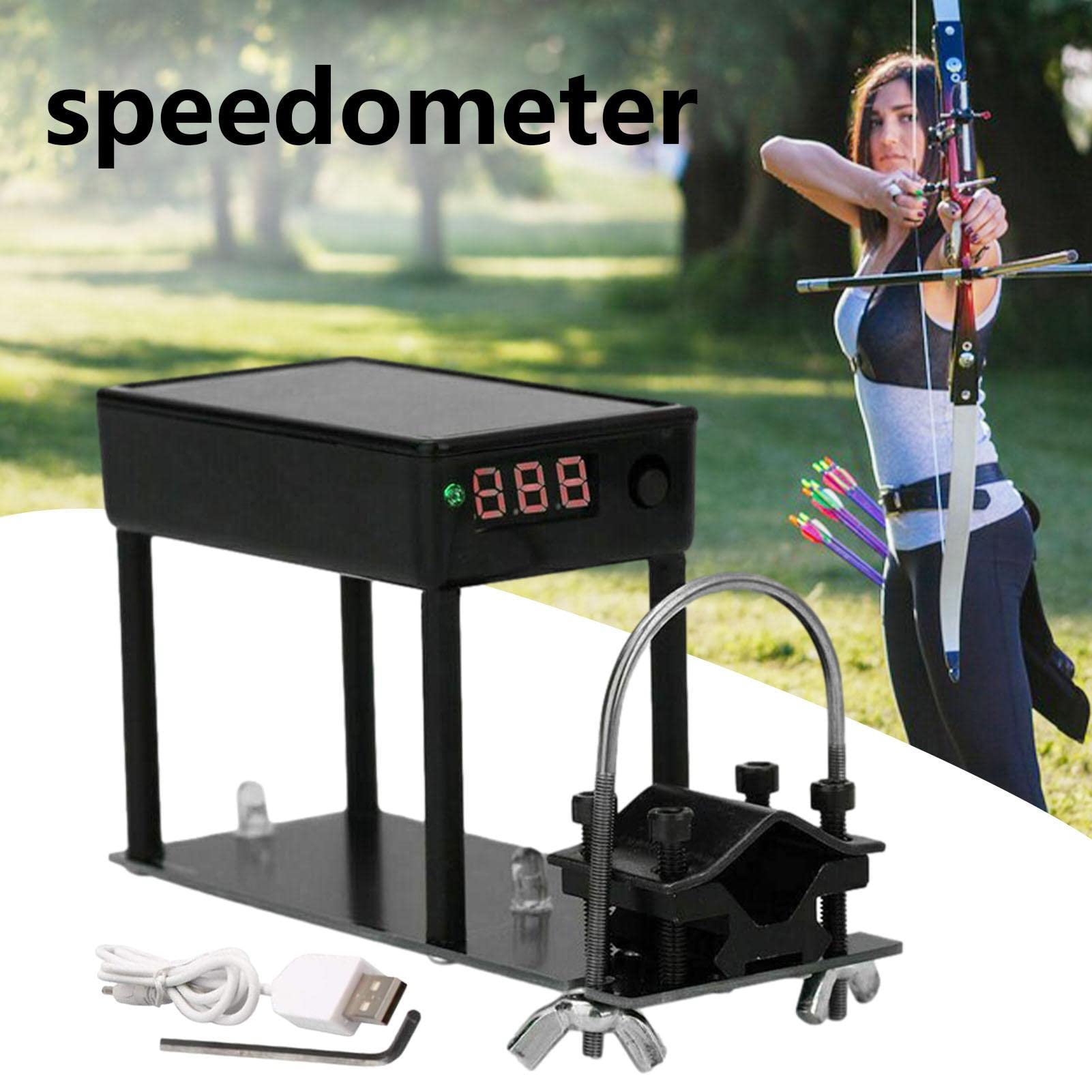 Cronógrafo balístico de precisión CC 4,2 V Medidor de velocidad ventilación cuatro lados