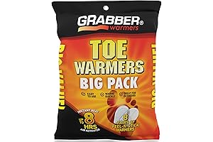 Grabber Warmers Adhesive Toe Warmers, Big Pack - 8 Pair