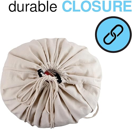 Miniatura 4 de Bolsa de lavandería de algodón natural extra grande 28 x 36 (28.0 in x 35.8 in), color natural