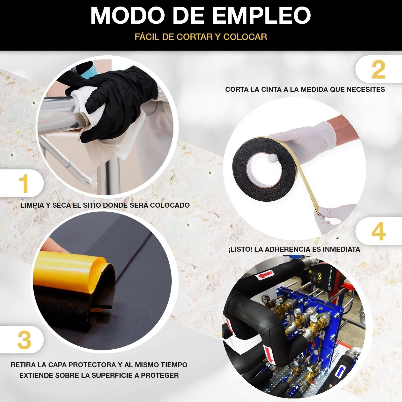 Self-Adhesive Rubber Tape 10 M X 5 Cm X 3 Mm | Acoustic And - View #5