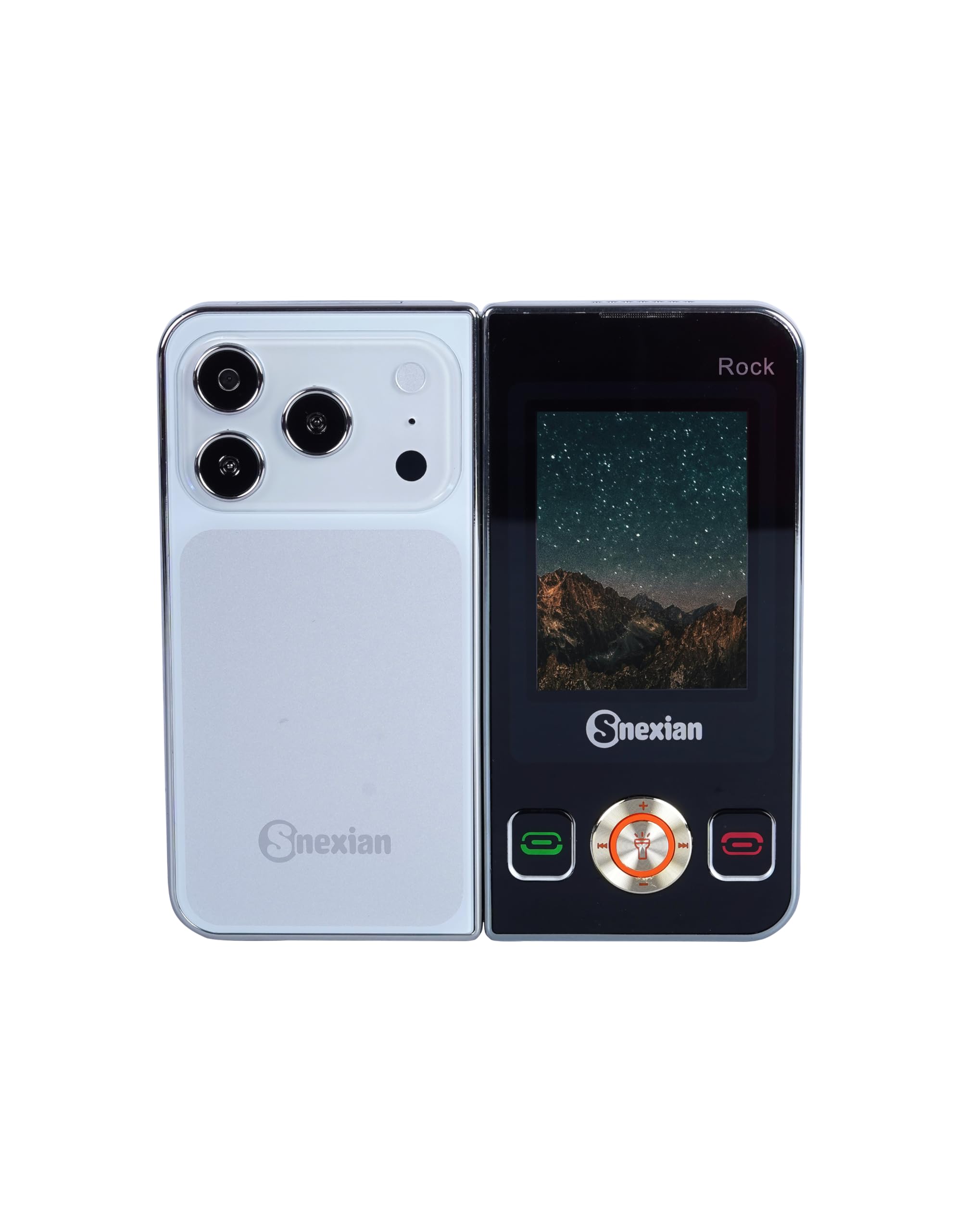 Snexian All-New Rock FOLD MINI Dual Display |Keypad Mobile| with 2.8" and 2.4" Big Display |Flip|Fold|BT Dialer| Voice Changer |Auto Call Recording|Big Battery| FM |Camera| Feature Phone | White-image-24