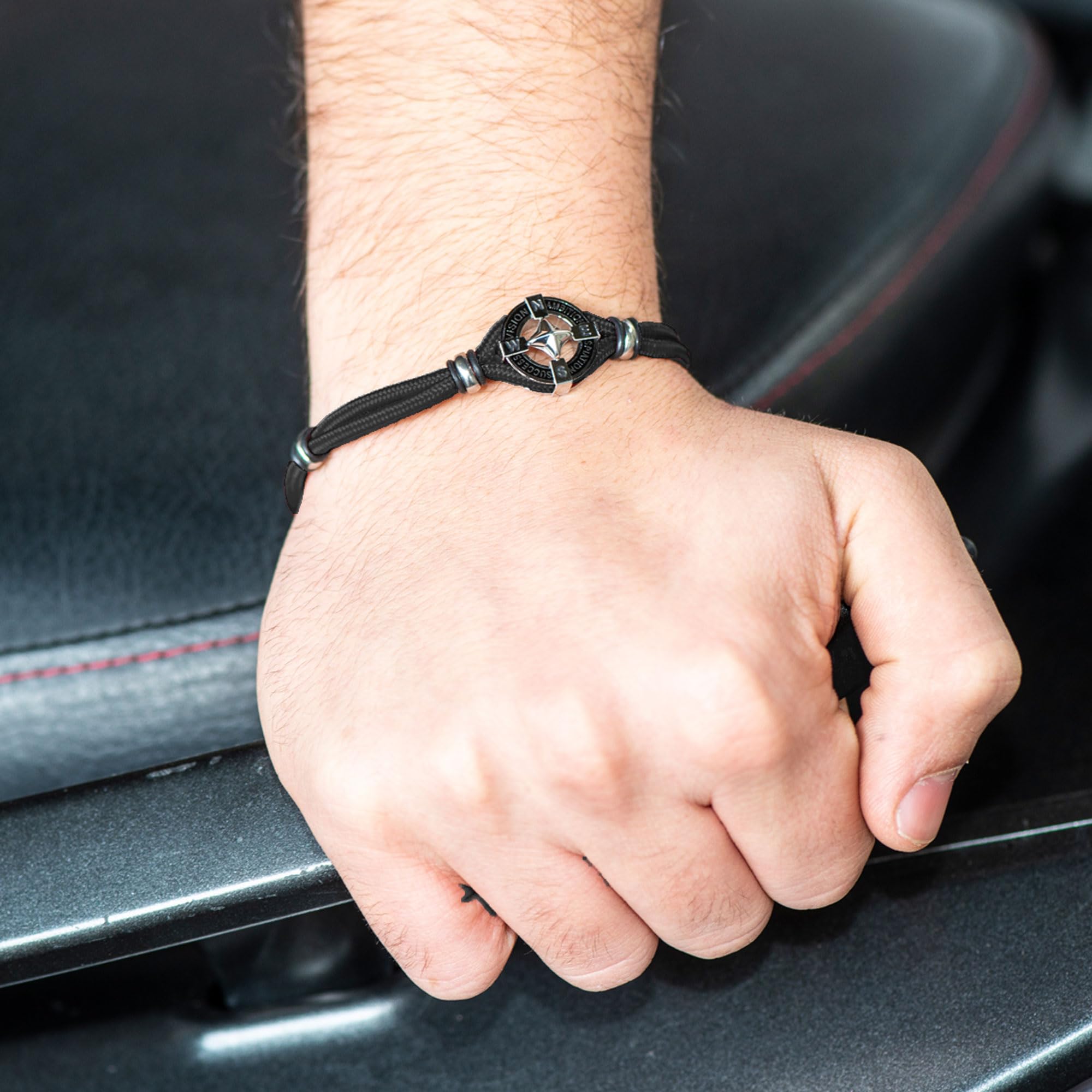 inSCINTILLE Bracciale Uomo Acciaio Simboli Nautica Rosa dei Venti, Regolabile 18-22 cm, Confezione Regalo Inclusa, Braccialetto Acciaio Inox, Bracciali Uomo