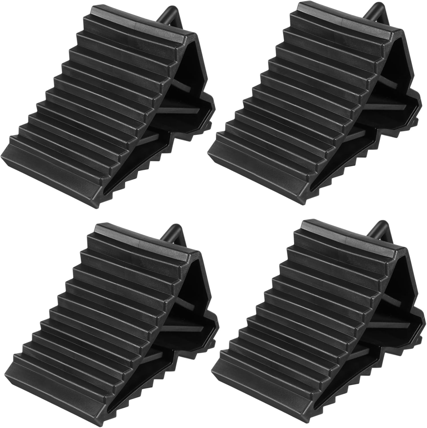 4pcs Wheel Chock Tire Chock Car Slip Block Tyre Slips Stopper Wheel Block for Trailer Rv Garage
