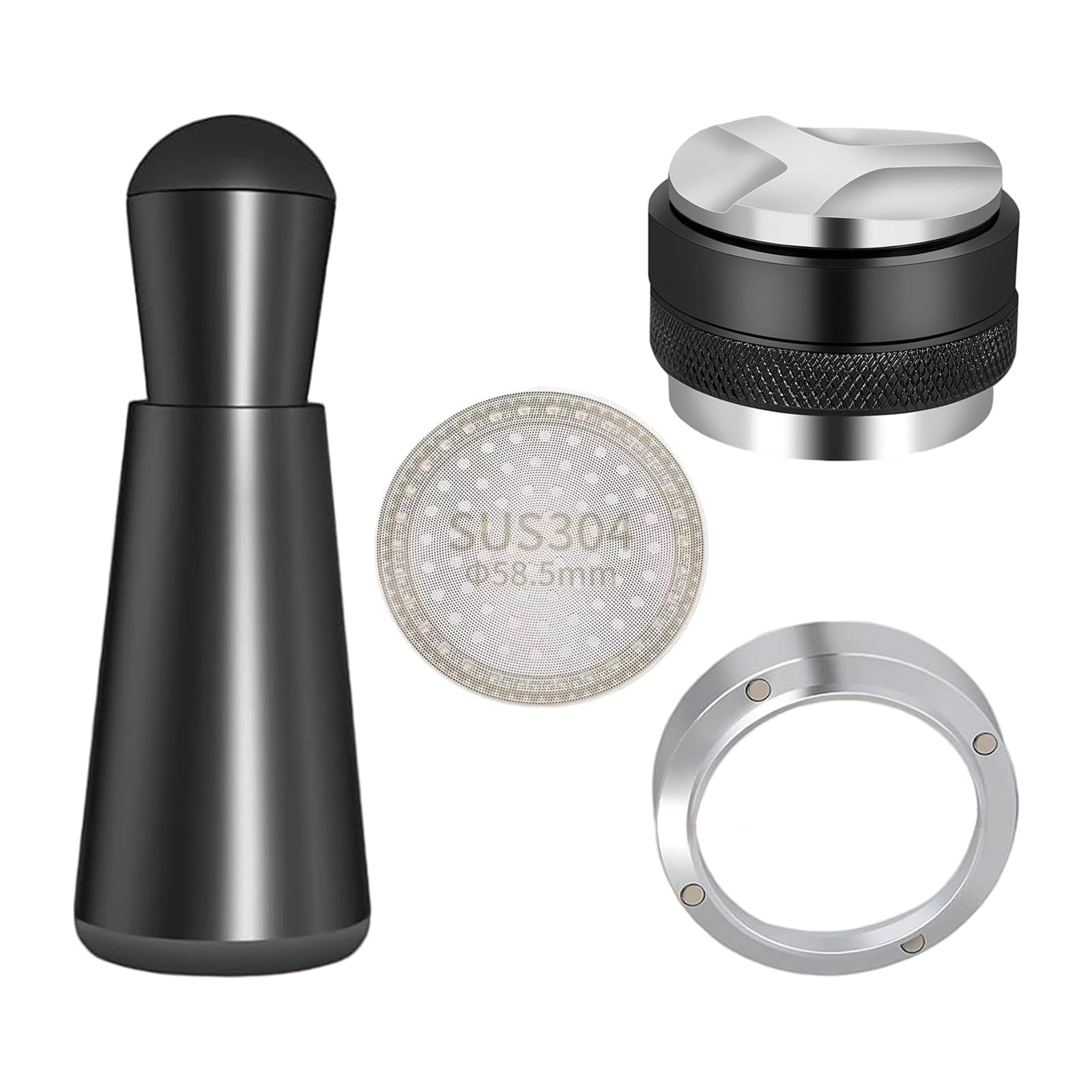 Set di pressino per espresso da 53 mm, distributore a doppia estremità