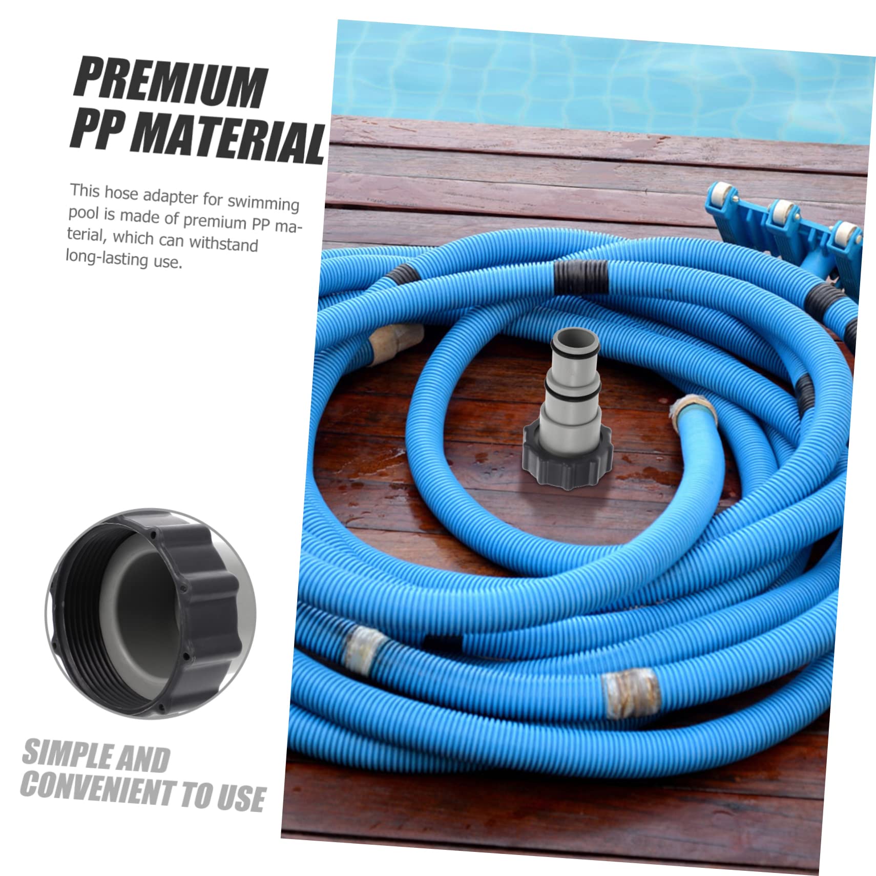 SUPVOX 3 Juegos Conector De Manguera De Piscina Bomba Vacío Adaptador De Grifo para Manguera Conectar Conector del Tanque Salida Boquilla Tubo Adaptadores Tubería Páginas 2 Piezas * 3