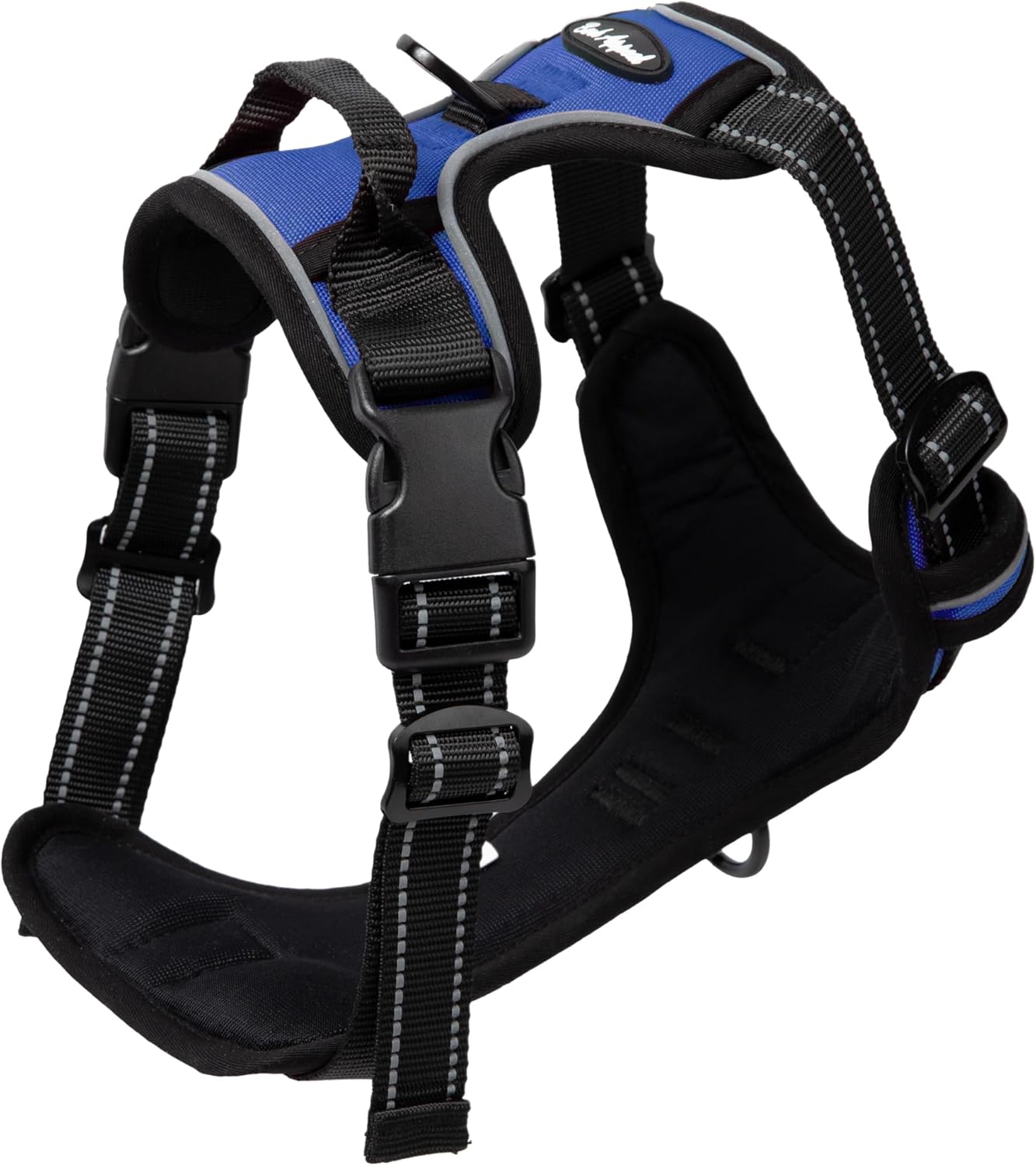 Bark Appeal Reflective Control Dog Harness for Small, Medium & Large Sized Pets – Perfect for No-Pull, No-Choke Training – Adjustable, Reflective Vest with 2 Leash Clips (Tan Plaid, Medium)