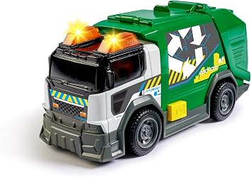 Dickie Toys City Cleaner Camion Éboueur Compact 15 cm avec Sons et Lumières