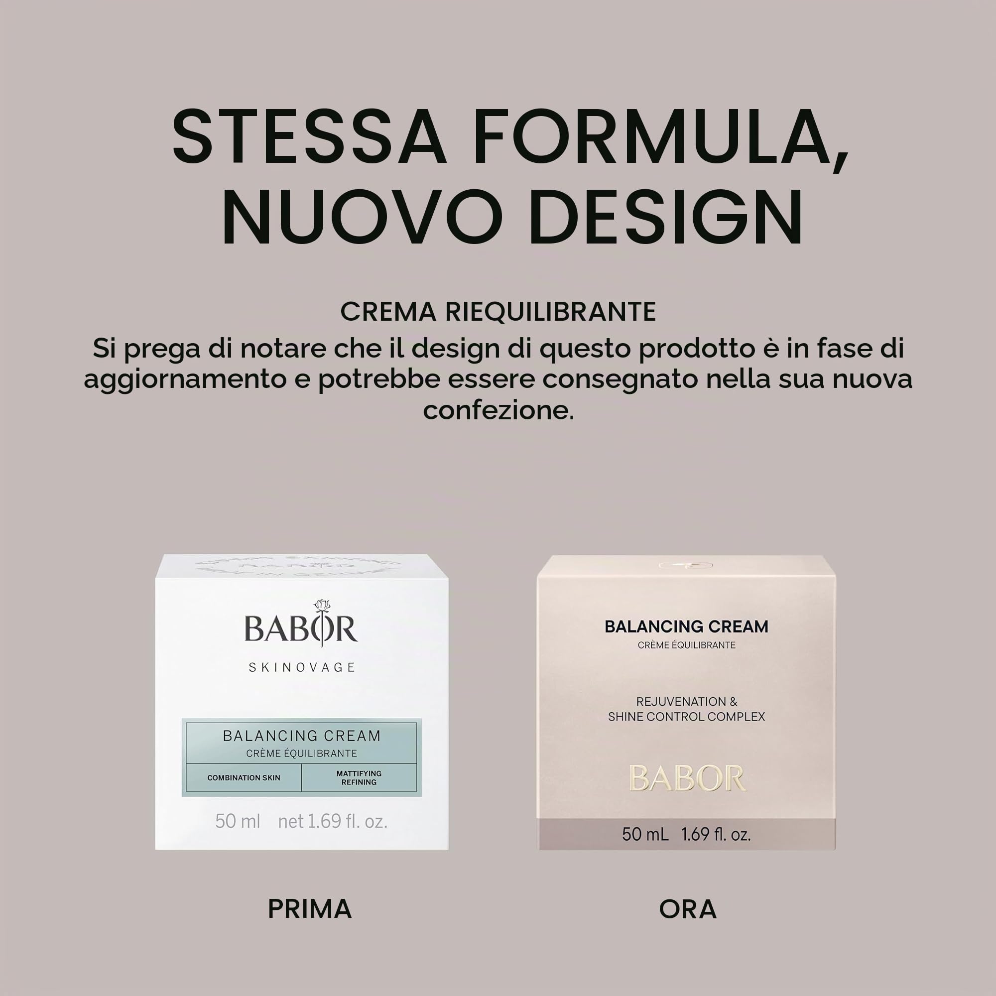 BABOR SKINOVAGE Balancing Cream, Crema viso per pelli miste, Idratante opacizzante per un incarnato uniforme, anti-età, 50 ml