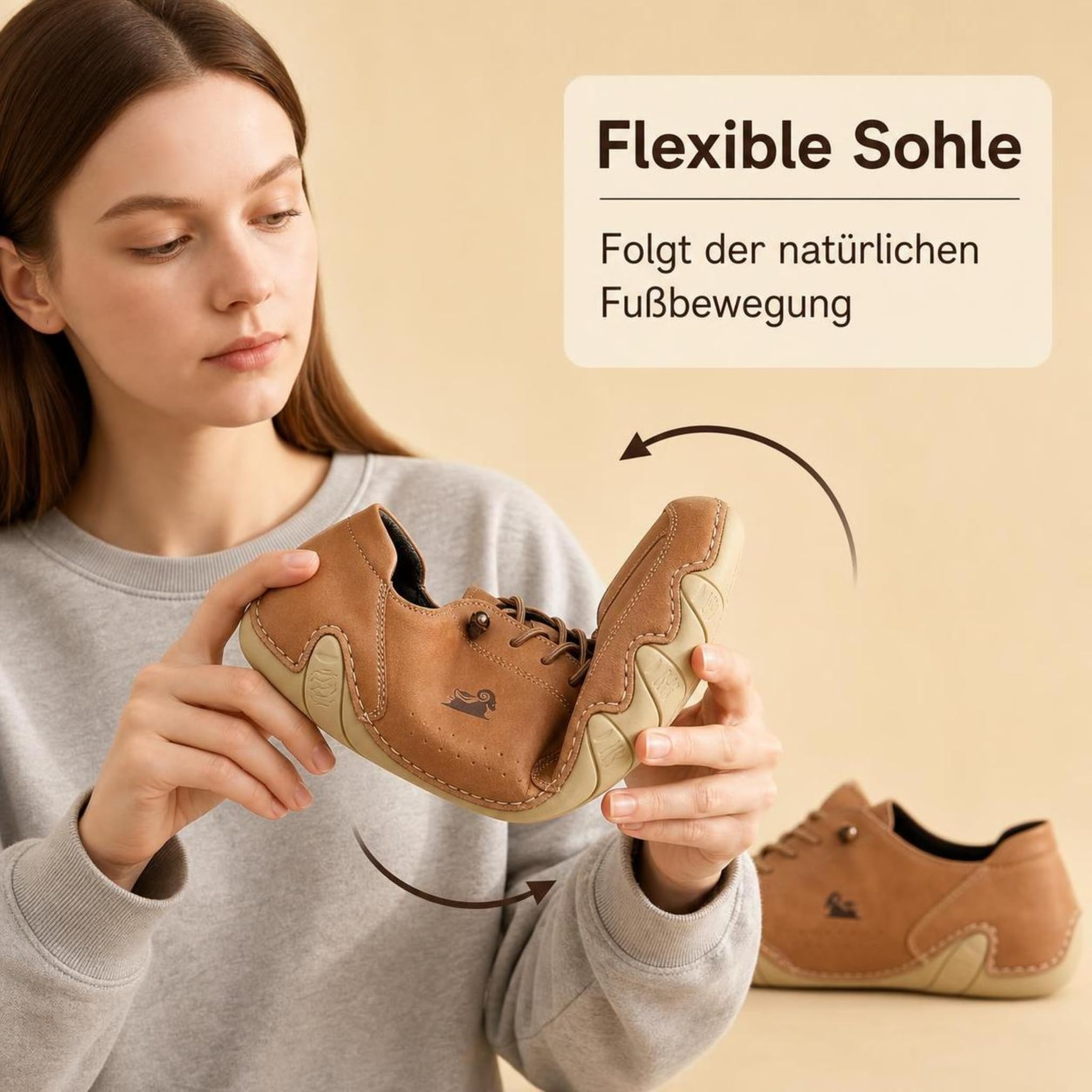 Ultra-Bequeme Barfußschuhe aus Leder für Damen und Herren im Alltag | Flexible Sohle, Weiches Innenfutter und Angenehme Passform für Spaziergänge, Freizeit und Reisen