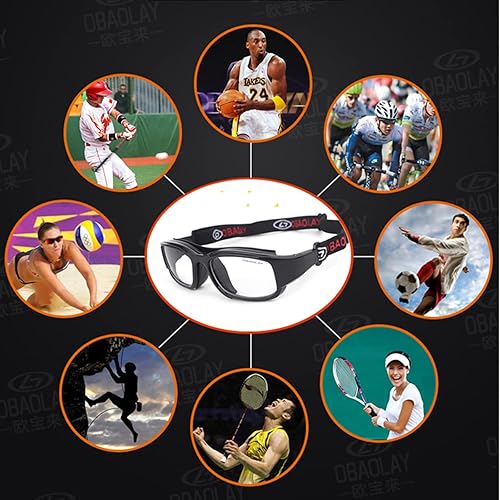 Miniatura 7 de WIRUN Gafas deportivas antivaho para hombre, gafas de seguridad protectoras para baloncesto, fútbol, hockey, rugby, béisbol, fútbol, voleibol