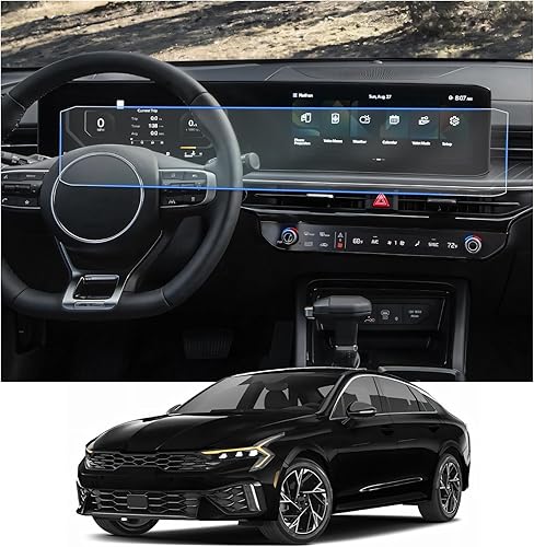 Miniatura 14 de CDEFG Protector de pantalla de vidrio para Telluride: Protector de pantalla táctil para pantalla de automóvil, vidrio templado 9H, antiarañazos