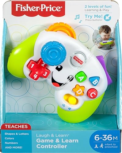 Miniatura 6 de Fisher-Price Juguete electrónico Laugh & Learn para bebé, controlador de juego y aprendizaje, videojuego con luces y música para mayores de 6 meses