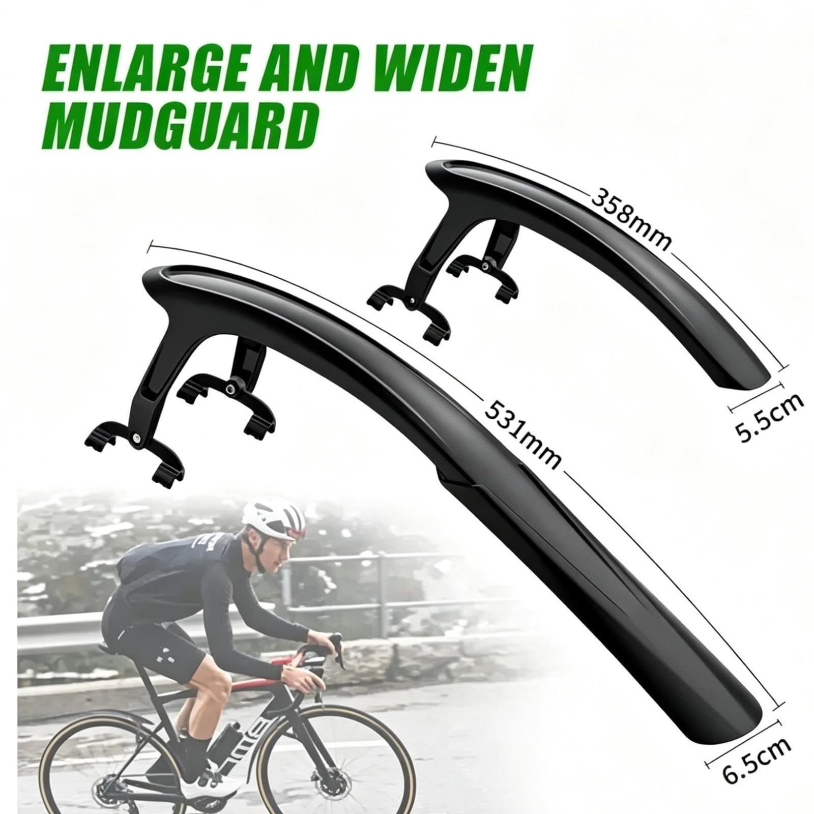 Garde-boue de vélo – Garde-boue universels – Accessoires de vélo de route 28 pouces – Facile à régler – Simple à installer(Only Front Fender)