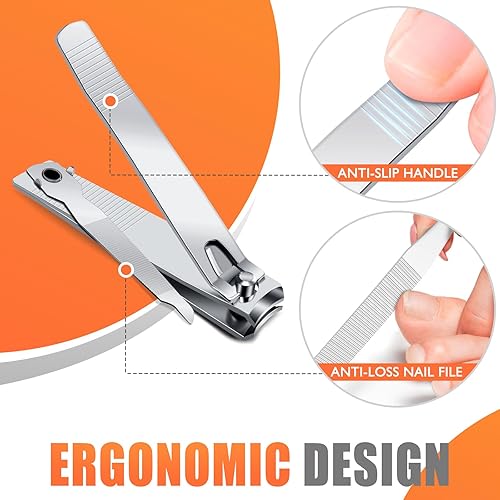 Miniatura 4 de DRMODE - Cortaúñas de dedos para adultos, paquete de 8 cortaúñas a granel para hombres y mujeres, de acero inoxidable afilado, de viaje, mini