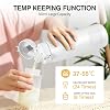 Cordless Portable Bottle Warmer, Baby Portable Milk Warmer Large Capacity 500ML, Fast Heating & Precise Temp Control for for Breast Milk Formula Milk, Rechargeable Baby Bottle Warmer for Travel