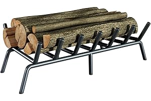 Fireplace Log Grate, 27 Inch Steel Firewood Stove Heavy Duty Fireplace Gate