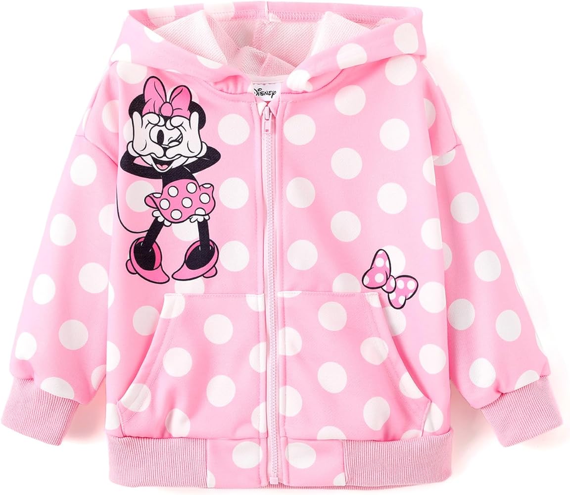 Amazon.com: Disney Minnie Mouse Toddler Girl Zip Up Hoodie Pink