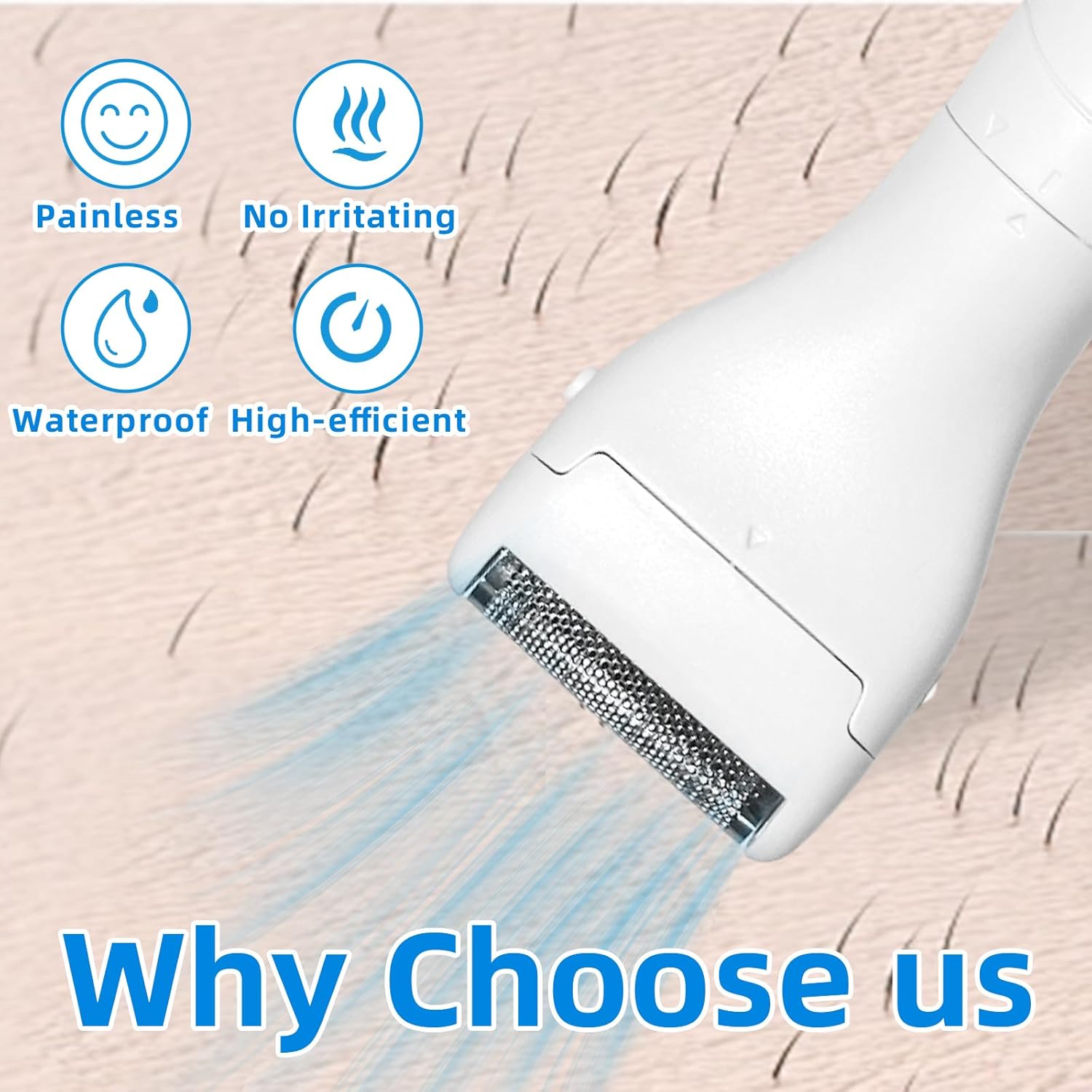 Bikini Trimmer for Women, 7 in 1 Electric Razor, Hair Trimmer for Face Nose Eyebrow Legs Arm Armpit Bikini, Waterproof, Painless Rechargeable Body Shavers Set