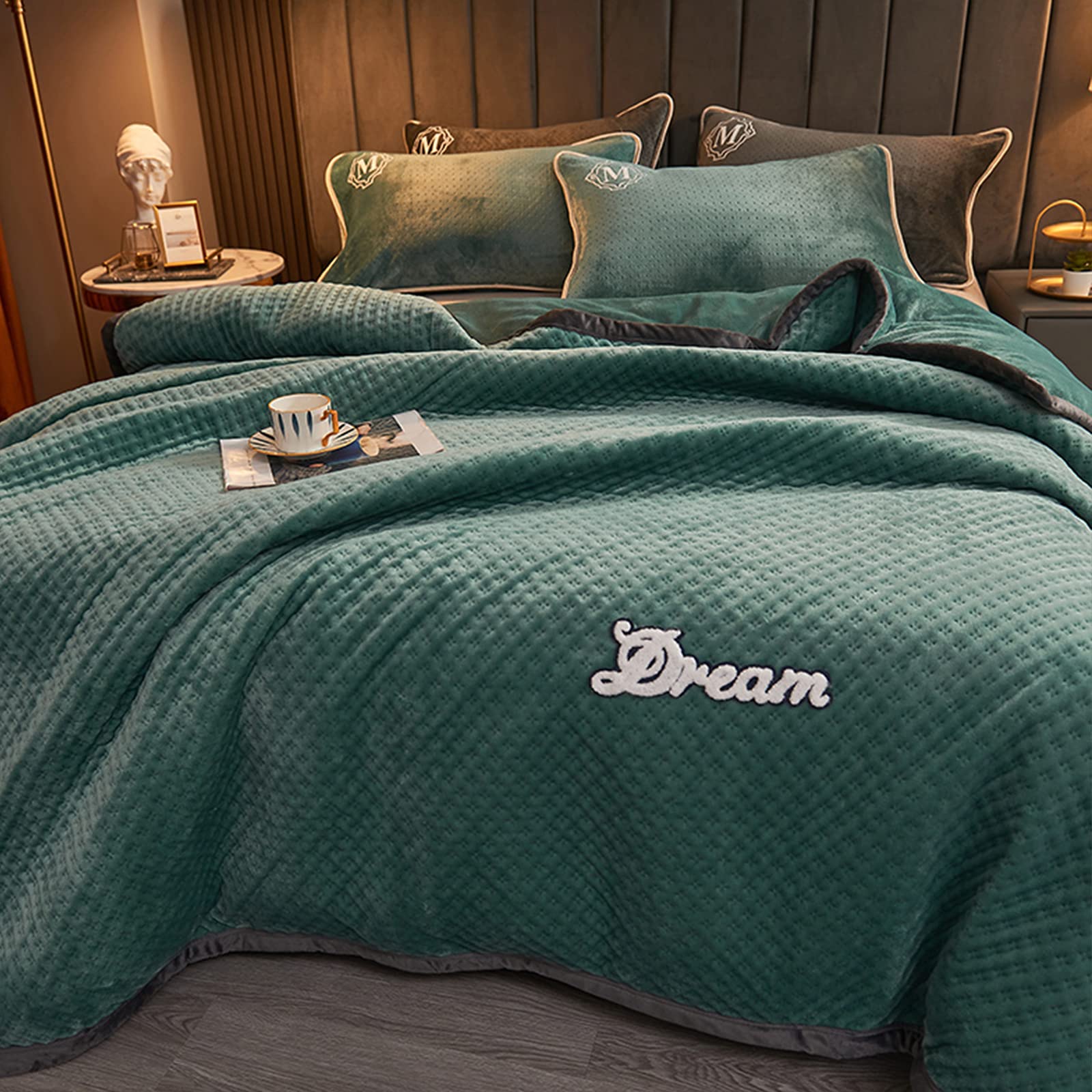 Couverture de couette en velours de cristal de luxe pour un lit 180x200cm douillet