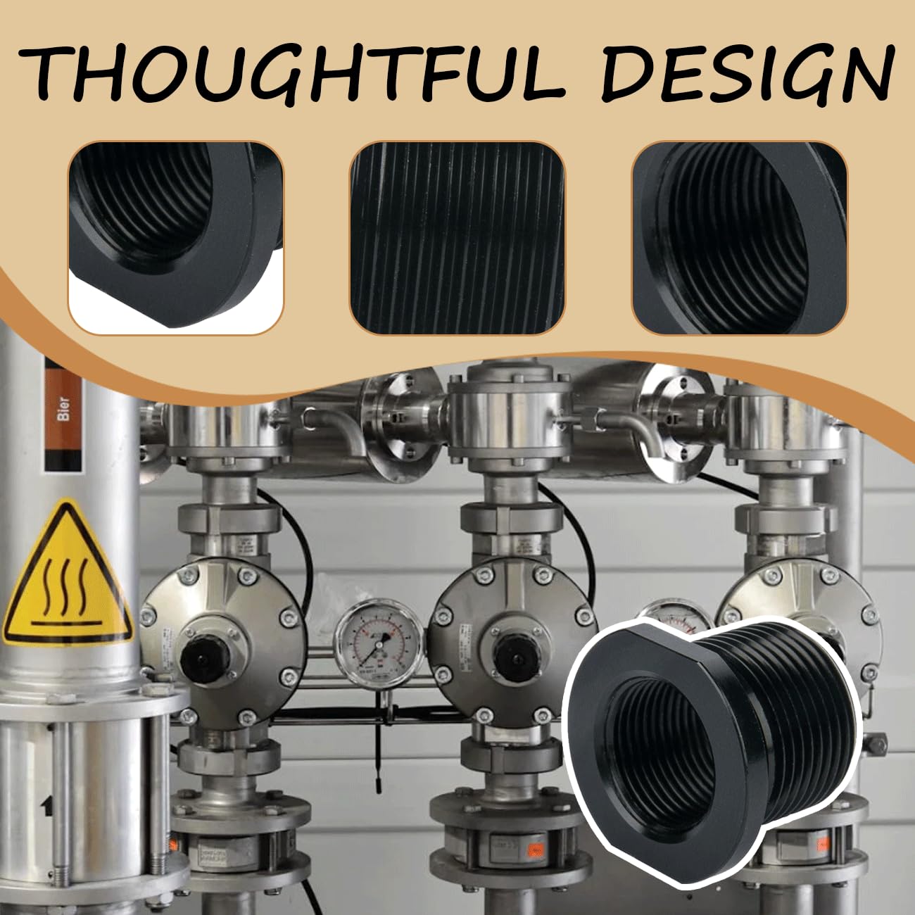 Thread Protector-Replacement and Repair Kit, 1/2-28 to 5/8-24 Thread Adapter-CNC Machined Steel ThreadAdapter