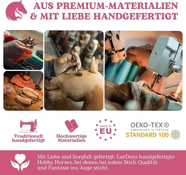 LarDen Hobby Horse Zubehör SeilSet - Halfter mit Zügel & Halsring für Größe M Steckenpferd - Regenbogen, Stockpferd Set, Hobby Horsing Pferd, Spielzeug Kinder, Spielpferd, Hobbyhorse - 3