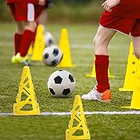 Vista 8 de Escalera de agilidad y velocidad obstaculiza el equipo de entrenamiento de fútbol Taladros de juego de pies Equipo de práctica de portero