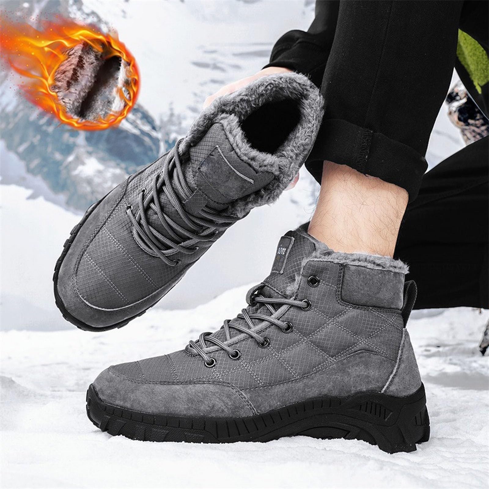 Bottes d'hiver chaudes et légères pour homme