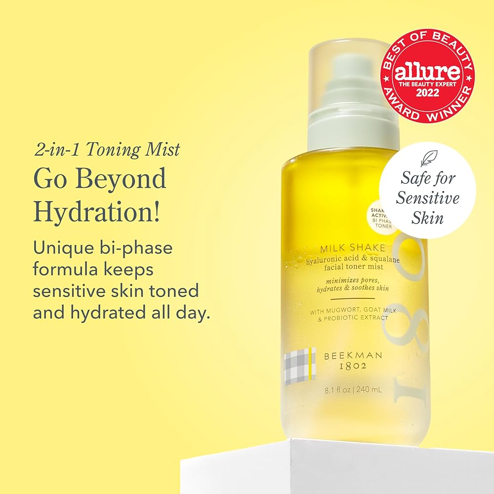 新品 CIRMAGE TONEUP BALM & MOISTURE MIST Beekman 1802 - 8.1 oz Milk Shake Hyaluronic Acid & Squalane