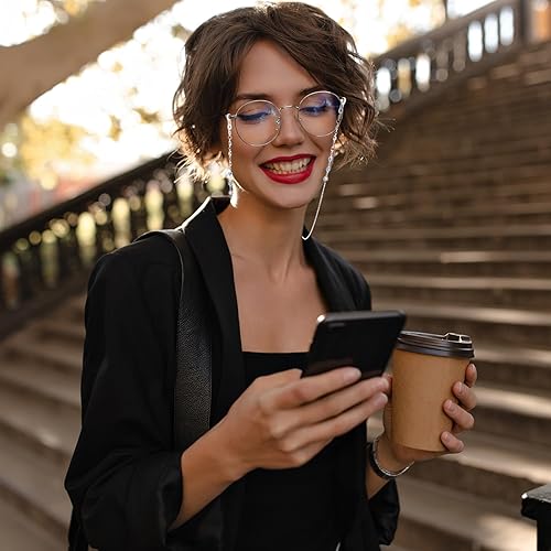 Miniatura 6 de Dohia Cadenas de gafas para mujer con cuentas para gafas de sol, soporte de cuerda para gafas de sol, soporte para correa D2-JSYJL