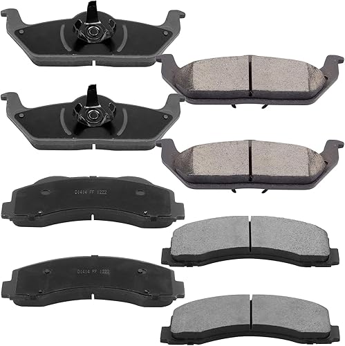 Miniatura 9 de MotorbyMotor Rotores de freno delanteros y traseros de repuesto para Ford F-150 2010-2011 (solo modelos de 6 lengüetas) Kit de rotor de freno