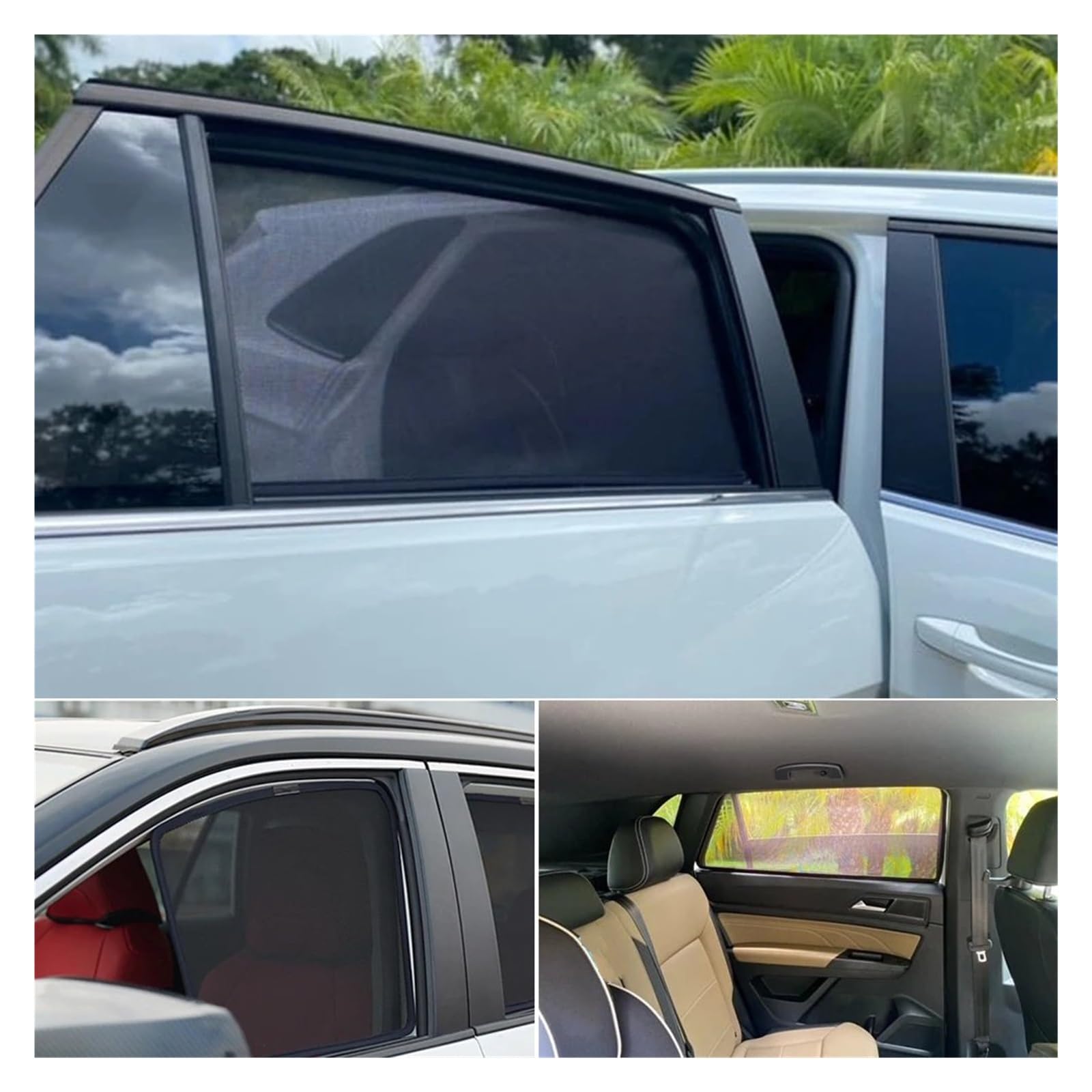 Parasole Macchina Per Toyota Per Highlander Per KLUGER XU50 2014-2019 Finestra Laterale Magnetica Anteriore Posteriore Parabrezza Tenda Auto Parasole Scudo Auto Parasole (Misurare : 2PCS Triangular w