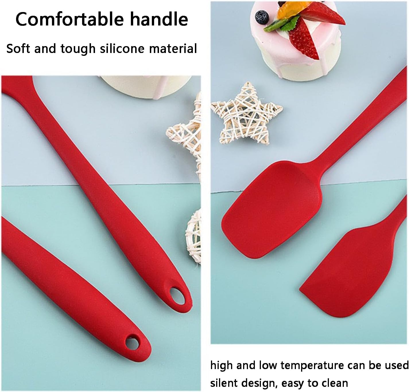 Set 6 Spatole In Silicone Nalchois – Resistenti Al Calore 315° – Antigraffio Per Pentole
