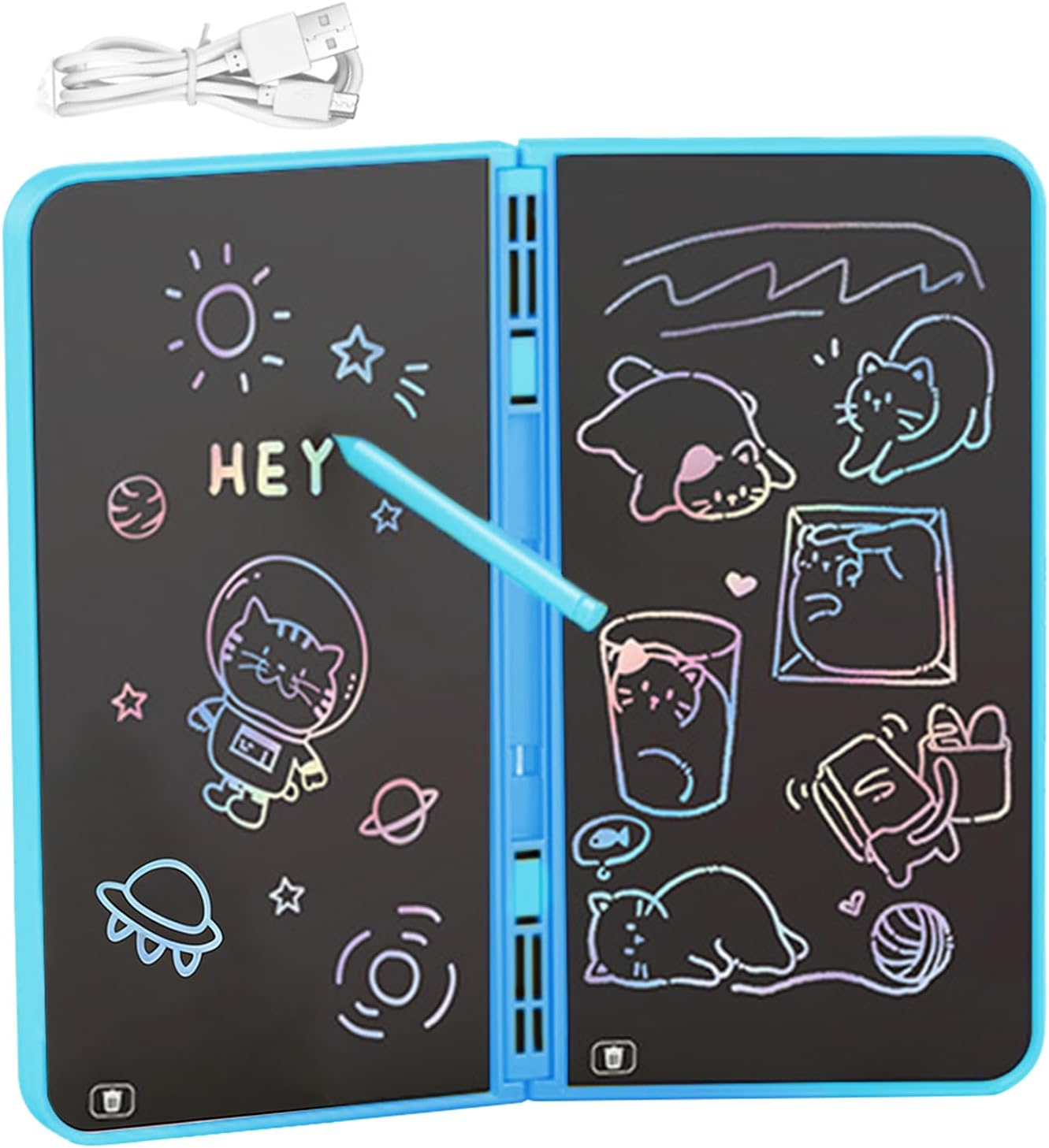 Phone Toy,Foldable Pretend Cellphone | Rechargeable Painting Toys - for Boys Girls Preschoolers Birthday Home Apartment Playroom Holiday Daycare Kindergarten Travel Playdates