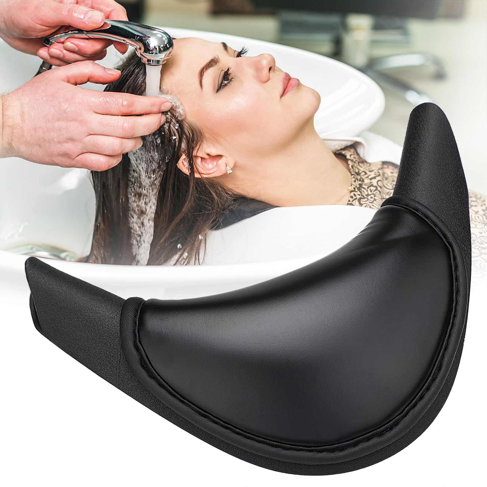 NoverlifeSalon Shampoo Bowl Neck Rest, Durable Liquid Silicone Neck Cushion for Hair Spa, Comfortable Shampoo Wash Cushion for Sink, Barber Sink Guard Head Pillow for Hair Wash Basin Tray
