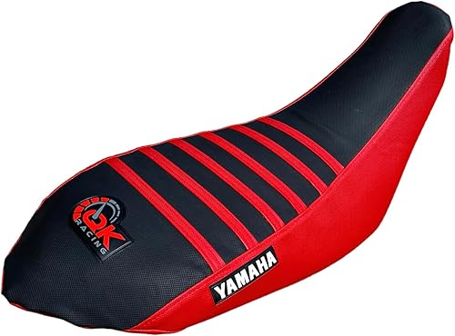 Funda de asiento compatible con Yamaha Raptor 700 700R 2006-2021 (lados rojos/parte superior negra)