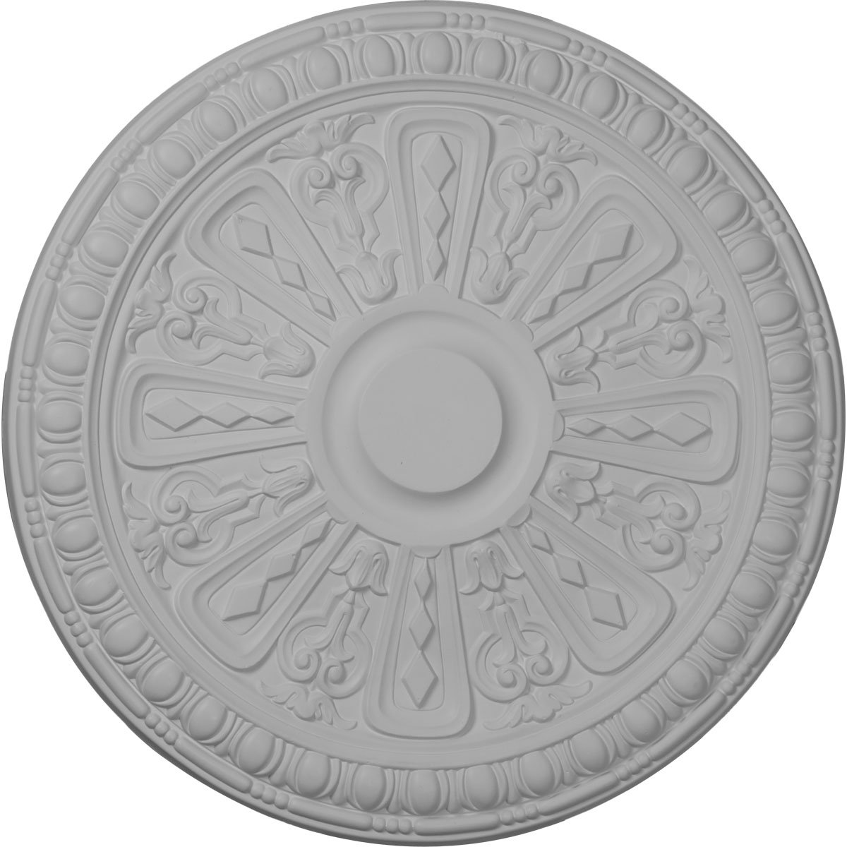 Médaillon de plafond effet chêne doré Ekena Americana au relief architectural riche