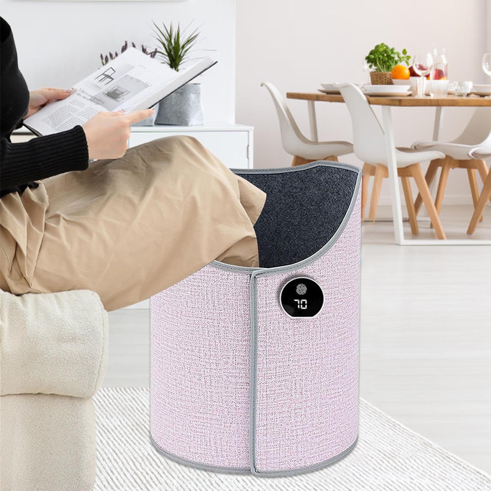 Ogrzewacz Do Nóg Pod Biurkiem Regulowana Ergonomiczna Opaska | Składany Grzejnik Dla Rodziny Przyjaciół Podróży Wewnątrz Biura Pokoju Odpoczynku Kempingu Domu Namiotu