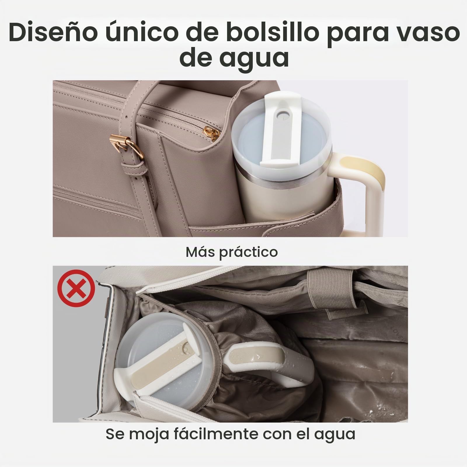 LOVEVOOK Bolso de mano grande para mujer, de piel sintética, para ordenador