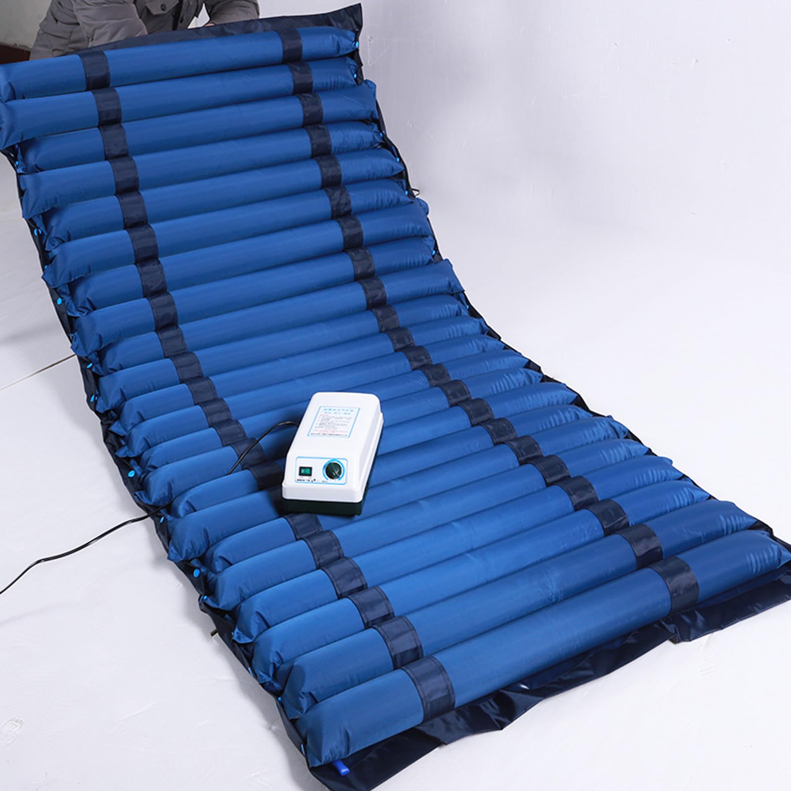 Materasso Antidecubito Gonfiabile con Compressore Regolabile,materasso antidecubito 22 Celle ad Aria Alternata Antidecubito con Regolazione per anziani per letto singolo (B)