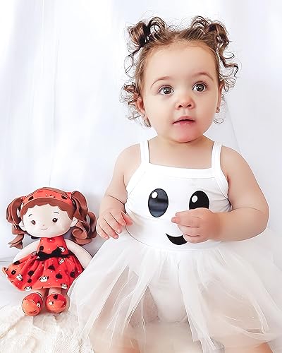 Miniatura 9 de Juguetes suaves de muñeca bebé (12 pulgadas), mi primera muñeca de trapo para regalo de cumpleaños de niña de 1 año, muñeca Leya de Navidad,